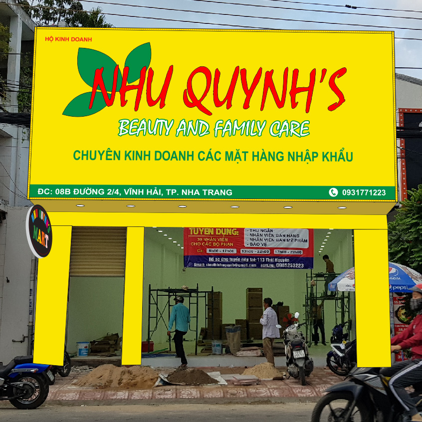 Bảng hiệu alu ngoài trời